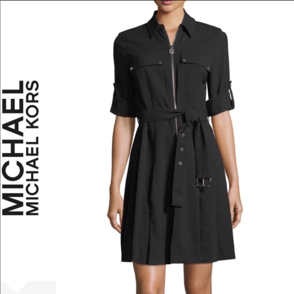 Michael Kors Black Belted Dress